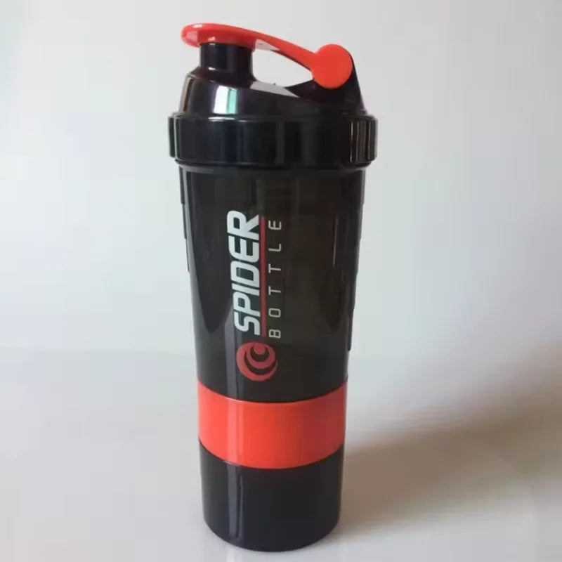 500ML Shaker Cups Portable Protein Powder Shaker Water Bottles Outdoor Sports Milkshake Kettle Gym Fitness Mixing Shake Cup