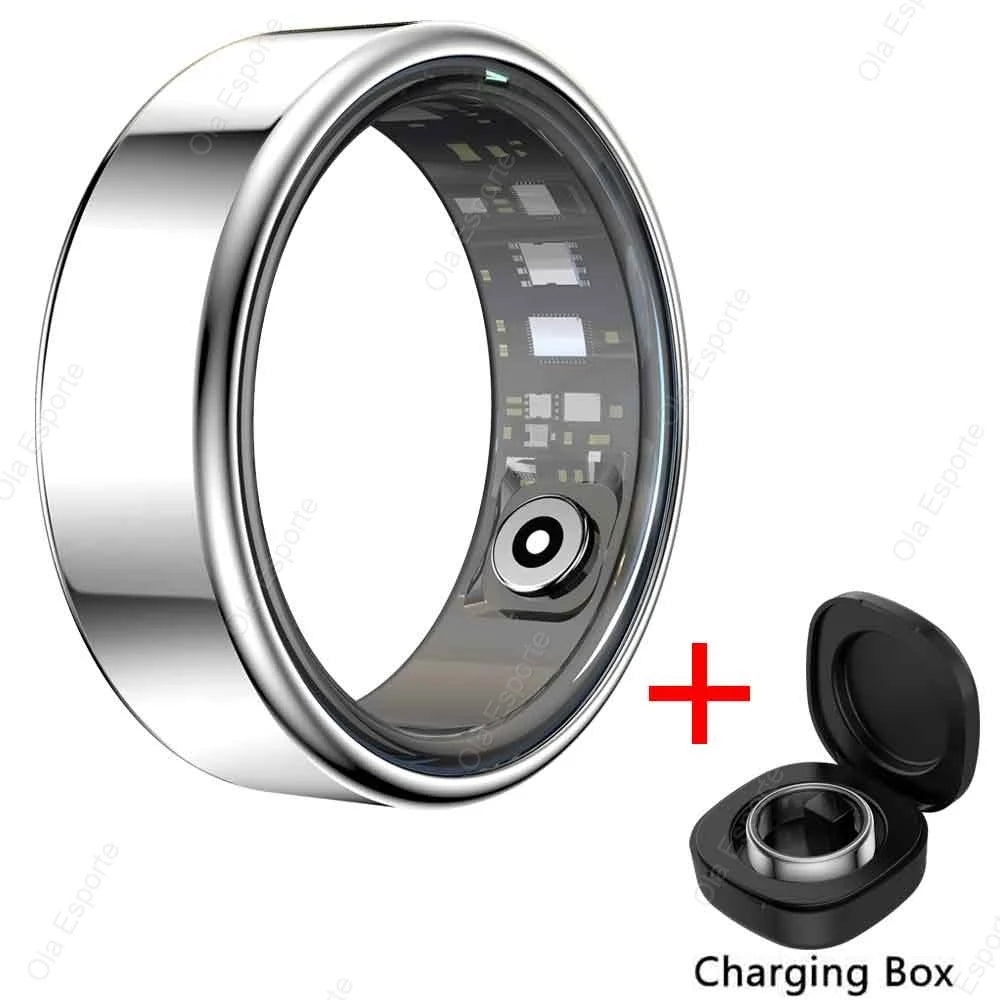 2025 New Smart Ring Men Women, Heart Rate and Blood Oxygen Monitor Smartring IP68 & 5ATM Waterproof, Multi-sport Mode Rings Man