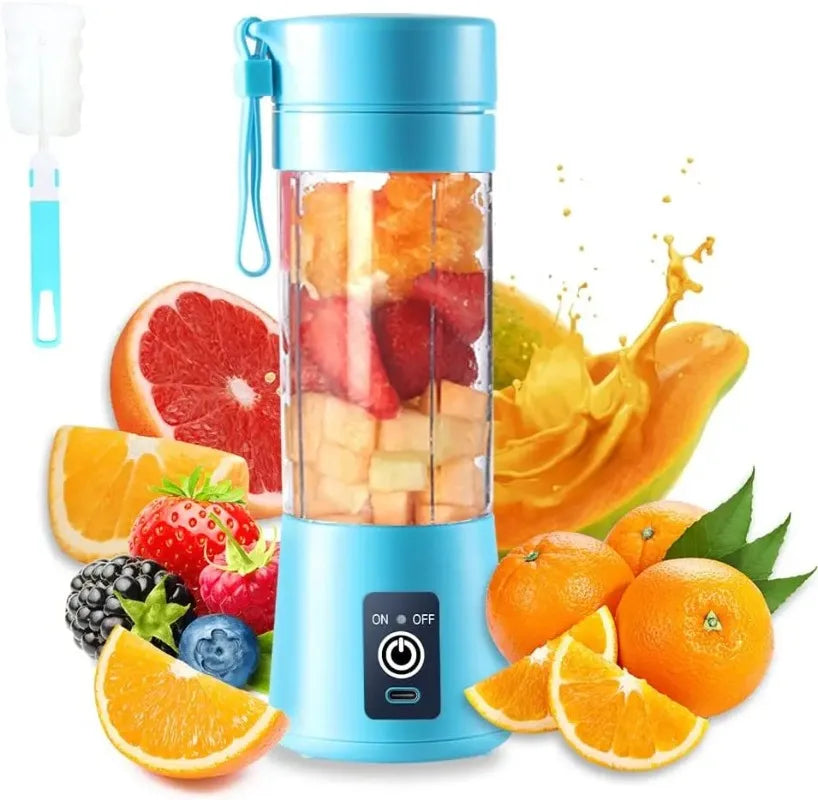 380ml Portable Electric Juicer Blender USB Rechargeable Fruit Food Processor Smoothie Maker Compact Kitchen Mini Juicer