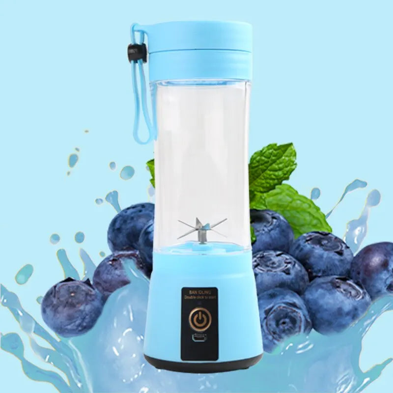 380ml Portable Electric Juicer Blender USB Rechargeable Fruit Food Processor Smoothie Maker Compact Kitchen Mini Juicer